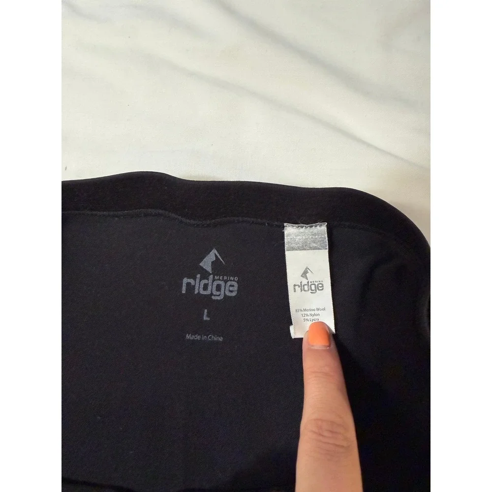 Ridge Merino Wool Boxer Briefs Base Layer Performance Shorts Black Large
